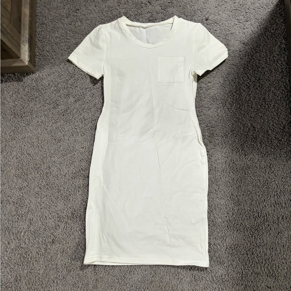 NVGTN white tee shirt dress